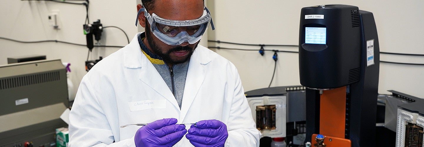 Chavis at polymers lab