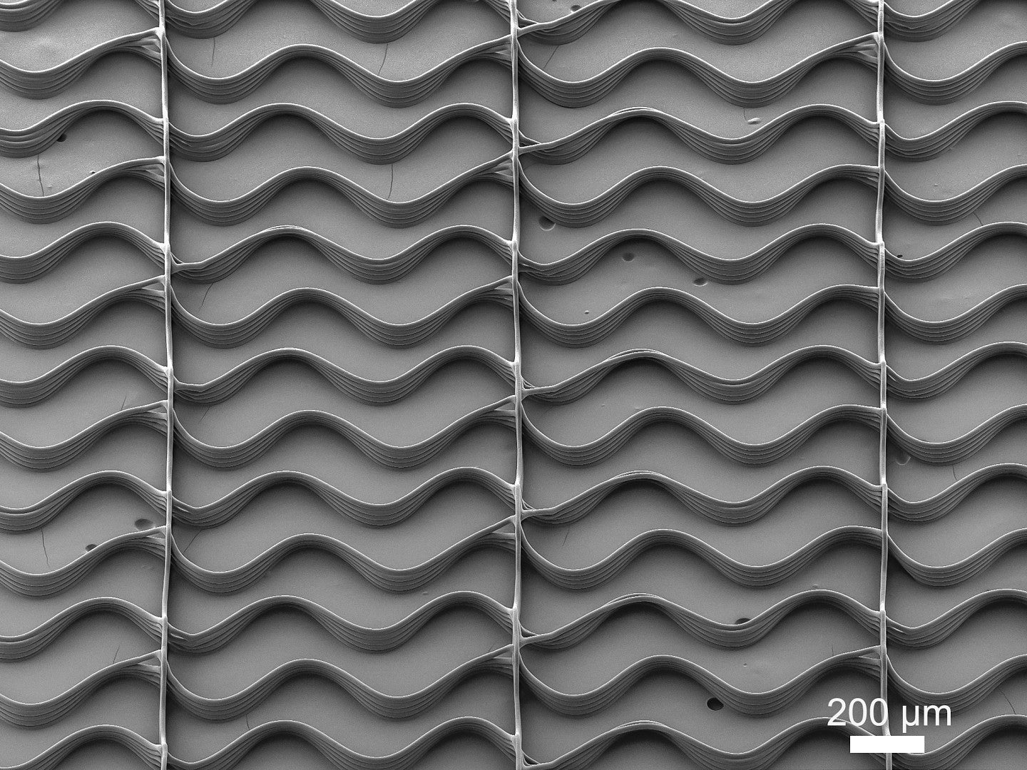 A wavy gray patterned object